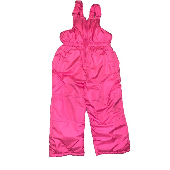 Pink Platinum Girls Sz 24 M Ski Jumpsuit Insulated Zip Front Adjustable Straps - Picture 1 of 11